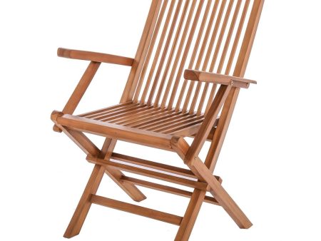 Garden chair Kayla 56 x 60 x 90 cm Natural Teak Online now