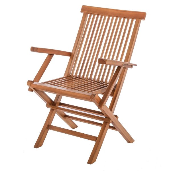 Garden chair Kayla 56 x 60 x 90 cm Natural Teak Online now