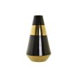 Vase DKD Home Decor Porcelain Golden Bicoloured Modern (19 x 19 x 35 cm) on Sale