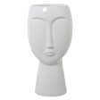 Vase Alexandra House Living White Ceramic Shiny Face 22 x 22 x 47 cm Online now