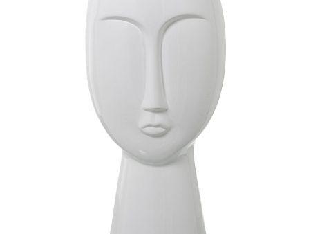 Vase Alexandra House Living White Ceramic Shiny Face 22 x 22 x 47 cm Online now