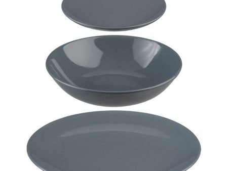 Tableware Secret de Gourmet Grey Ceramic 18 Pieces on Sale