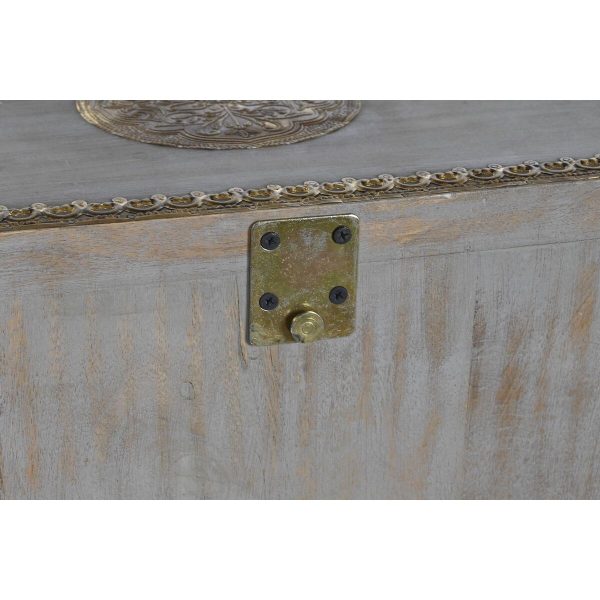 Console DKD Home Decor Elephant White Grey Golden Brass Mango wood 80 x 30 x 96 cm Online Sale