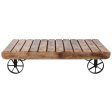 Centre Table Home ESPRIT Black Natural Metal Mango wood 130 x 80 x 32 cm Online