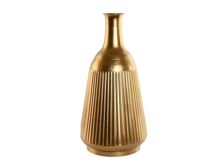 Vase Home ESPRIT Golden Metal Modern 29 X 29 X 57,5 cm Discount