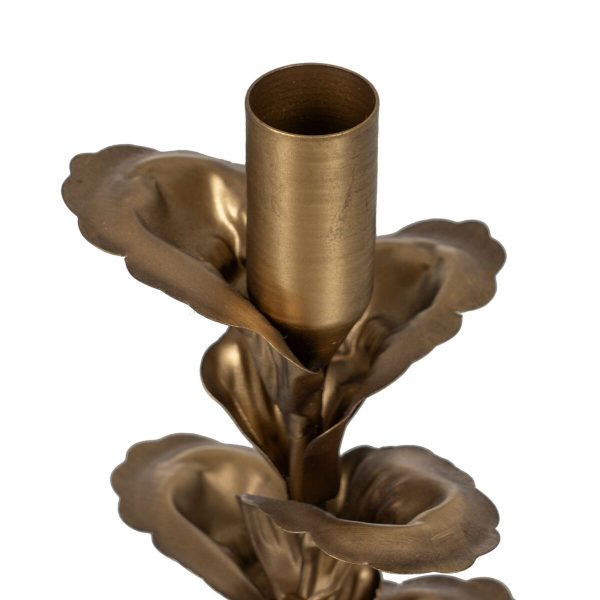 Candleholder Golden Iron 9,5 x 9,5 x 21 cm Cheap