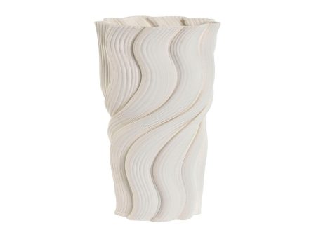 Vase Home ESPRIT White Stoneware Modern 16 x 16 x 26 cm Cheap