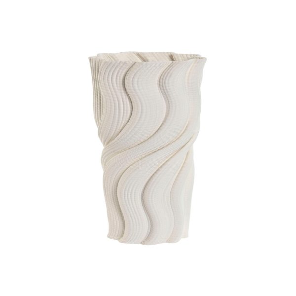 Vase Home ESPRIT White Stoneware Modern 16 x 16 x 26 cm Cheap