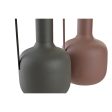 Vase DKD Home Decor 16 x 16 x 38 cm Aluminium (2 Units) For Sale