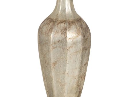 Vase White Crystal 15 x 15 x 33 cm For Sale