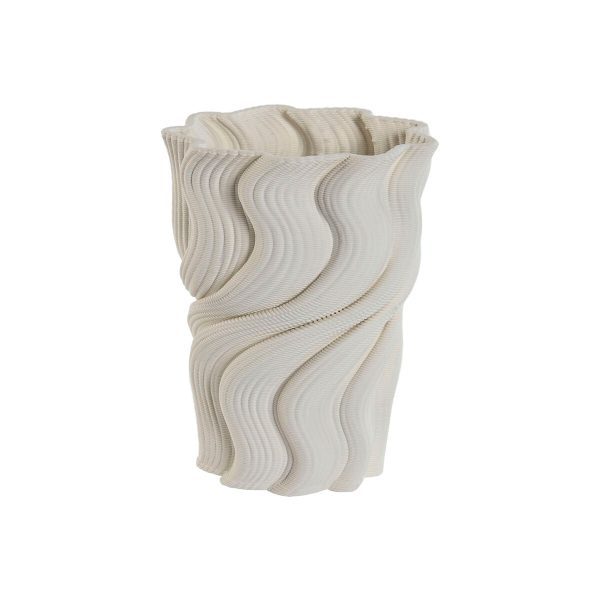 Vase Home ESPRIT White Stoneware Modern 14 x 14 x 19 cm on Sale