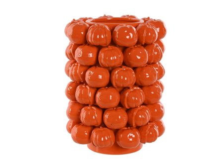 Vase Home ESPRIT Orange Ceramic Stoneware Tropical 25 x 25 x 30 cm Sale