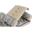 Garden sofa DKD Home Decor Blue Beige 90 x 55 x 18 cm For Cheap