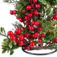 Candle Holder Red Green Metal Plastic Christmas 15 x 15 x 25 cm Fashion