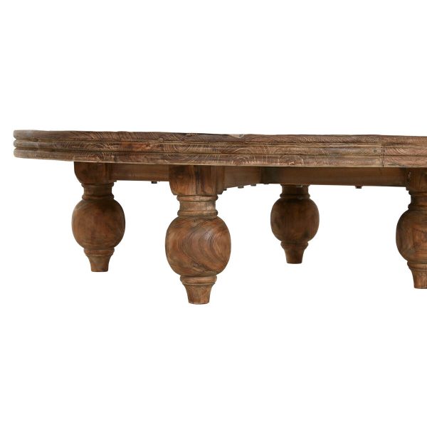 Centre Table Home ESPRIT Natural 100 x 100 x 30 cm Hot on Sale