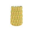 Vase Home ESPRIT Yellow Ceramic Stoneware Tropical 25 x 25 x 38 cm Online Hot Sale