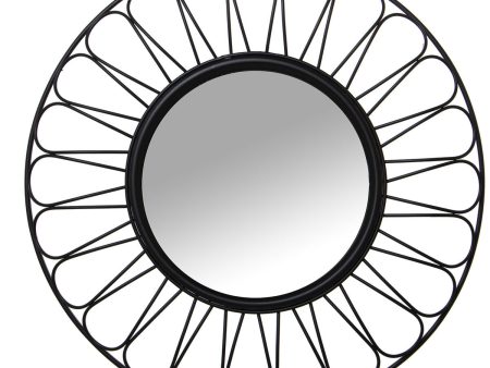 Wall mirror Alexandra House Living Black Metal 6 x 77 x 78 cm Circular Hot on Sale