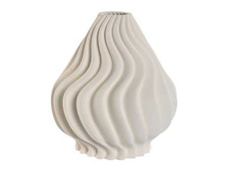 Vase Home ESPRIT White Stoneware Modern 22 x 22 x 26 cm Fashion