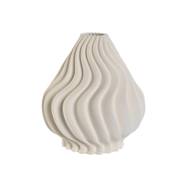 Vase Home ESPRIT White Stoneware Modern 22 x 22 x 26 cm Fashion