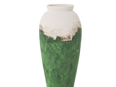 Vase Alexandra House Living White Green Golden Ceramic 25 x 24 x 59 cm Online now