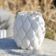 Vase Home ESPRIT White Ceramic Stoneware Modern 23 x 23 x 25 cm For Sale