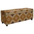 Chest Home ESPRIT Beige Mustard Cotton 120 x 40 x 45 cm Online Hot Sale