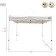 Gazebo Aktive Foldable Adjustable height Steel Polyester 420D Oxford White 300 x 320 x 300 cm Hot on Sale