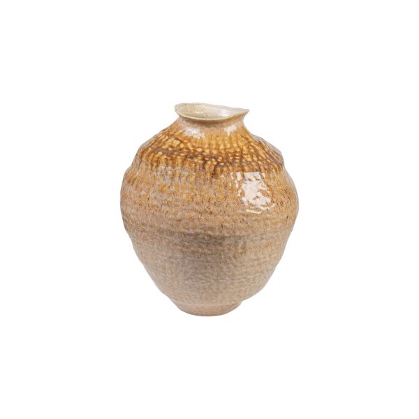 Vase Romimex Beige Mustard Porcelain 31 x 39 x 34 cm on Sale