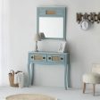 Wall mirror Alexandra House Living Blue 3 x 76 x 70 cm Rectangular For Sale