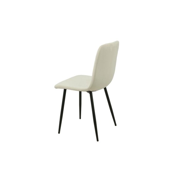 Chair Romimex White Velvet Metal 45 x 89 x 55 cm Fashion