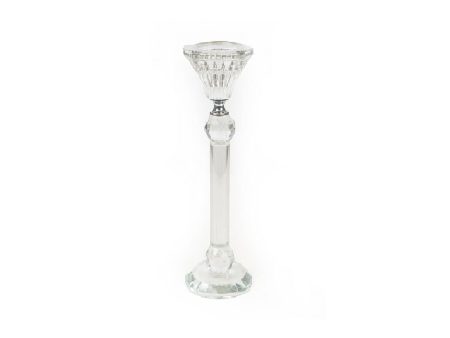 Candleholder Romimex Transparent Glass 7 x 23 x 7 cm For Sale