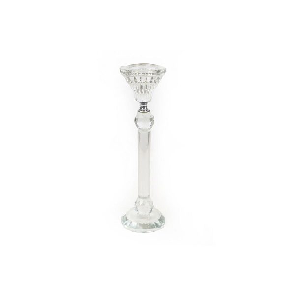 Candleholder Romimex Transparent Glass 7 x 23 x 7 cm For Sale