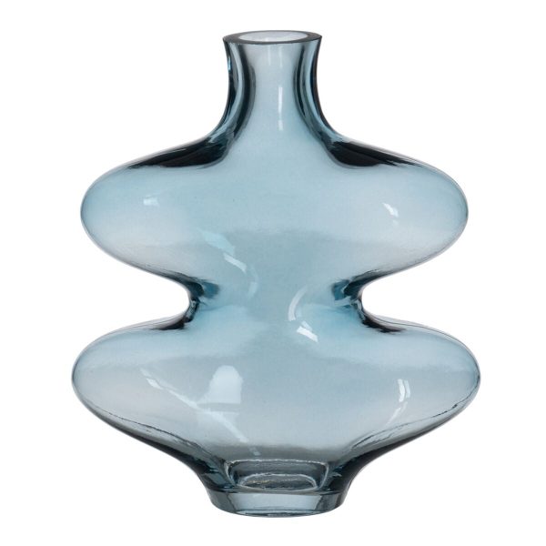 Vase Blue Crystal 18 x 7,5 x 21,5 cm Hot on Sale