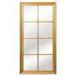 Wall mirror Alexandra House Living Golden Window Rectangular Sale