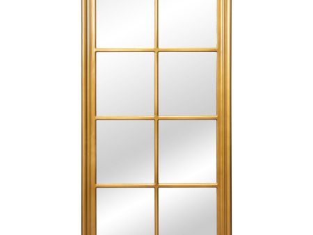 Wall mirror Alexandra House Living Golden Window Rectangular Sale