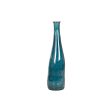 Vase DKD Home Decor 18 x 18 x 80 cm Blue Tempered Glass Online