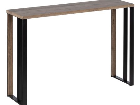 Console Black Natural Iron MDF Wood 110 x 30 x 75 cm Online now