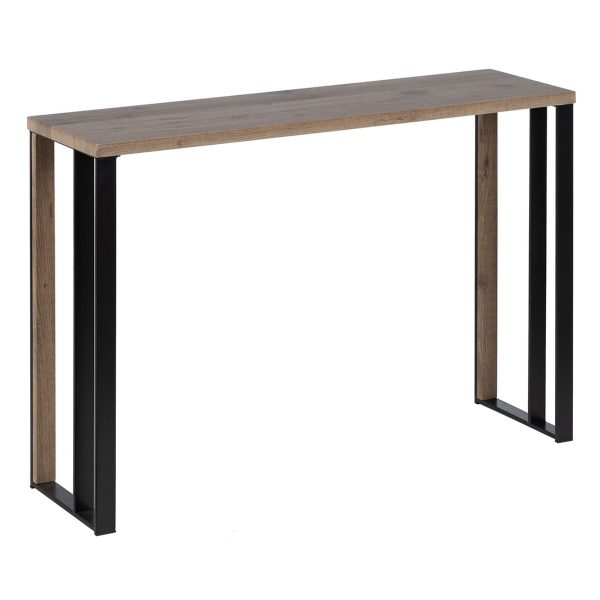 Console Black Natural Iron MDF Wood 110 x 30 x 75 cm Online now