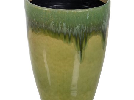 Vase Green Ceramic 41,5 x 41,5 x 53,5 cm on Sale