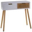 Console Alexandra House Living White Wood 80 x 78 x 30 cm Online