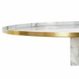 Console DKD Home Decor White Golden Aluminium 51 x 51 x 51 cm For Cheap