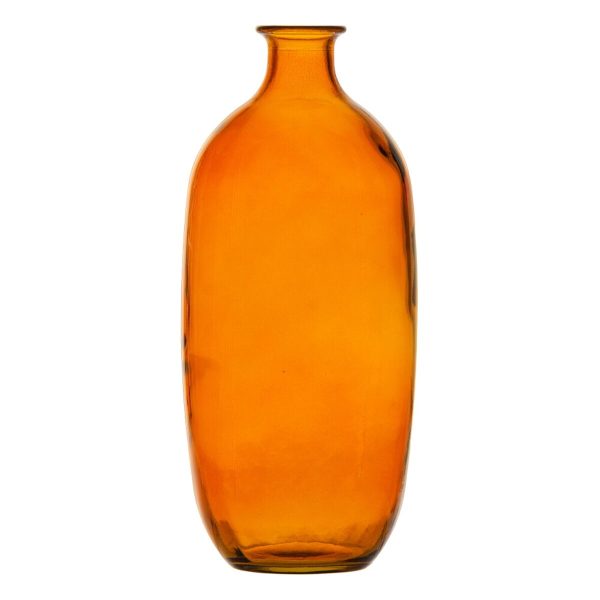 Vase Amber recycled glass 13 x 13 x 31 cm Online Sale