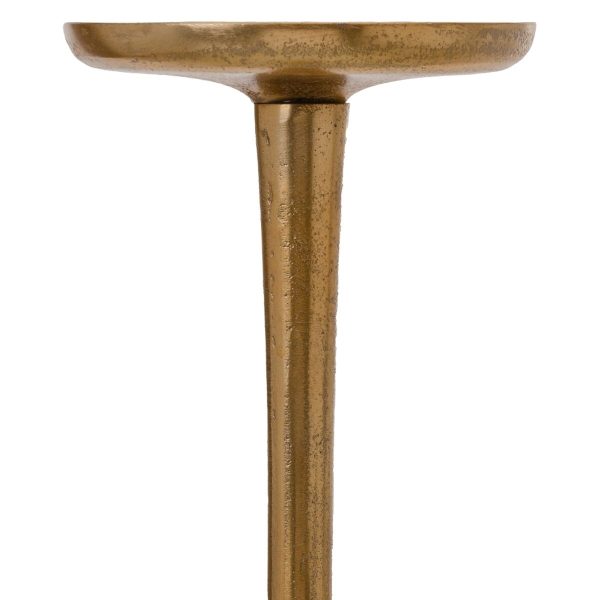 Candleholder 12 x 12 x 48,5 cm Golden Aluminium Online Sale