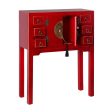 Console ORIENTE Iron MDF Wood Red Golden 63 x 26 x 80 cm Hot on Sale