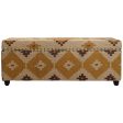 Chest Home ESPRIT Beige Mustard Cotton 120 x 40 x 45 cm Online Hot Sale