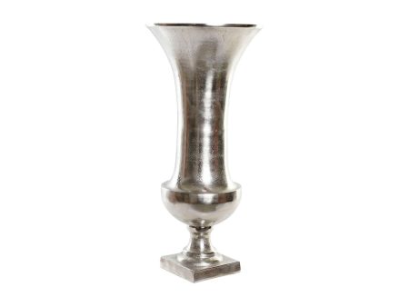 Vase Home ESPRIT Silver Aluminium Modern Wineglass 28,5 X 28,5 X 61,5 cm Supply