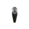 Vase Romimex Black Ceramic Streched 60 x 165 x 60 cm With handles For Sale