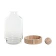 Vase Home ESPRIT Transparent Natural Wood Crystal 21 x 21 x 42 cm Online Sale