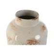 Vase Home ESPRIT White Metal 15 x 15 x 36 cm on Sale