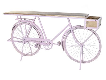 Console DKD Home Decor Bicycle 180 x 41 x 94 cm Light Pink Iron Mango wood Cheap